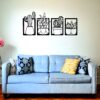 fondo2 SSDECO.es | Cuadro Decorativo de Cactus - Set de 4 Piezas - 40x100 cm - Arte Minimalista en Madera MDF Negra