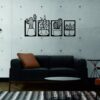 fondo4 SSDECO.es | Cuadro Decorativo de Cactus - Set de 4 Piezas - 40x100 cm - Arte Minimalista en Madera MDF Negra