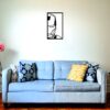 FONDO2CF SSDECO.es | Cuadro Decorativo de Pared Iron Man - Arte en Madera Negro, 27x41 cm - Decoración Moderna para Salón, Dormitorio y Oficina, Fondo Blanco