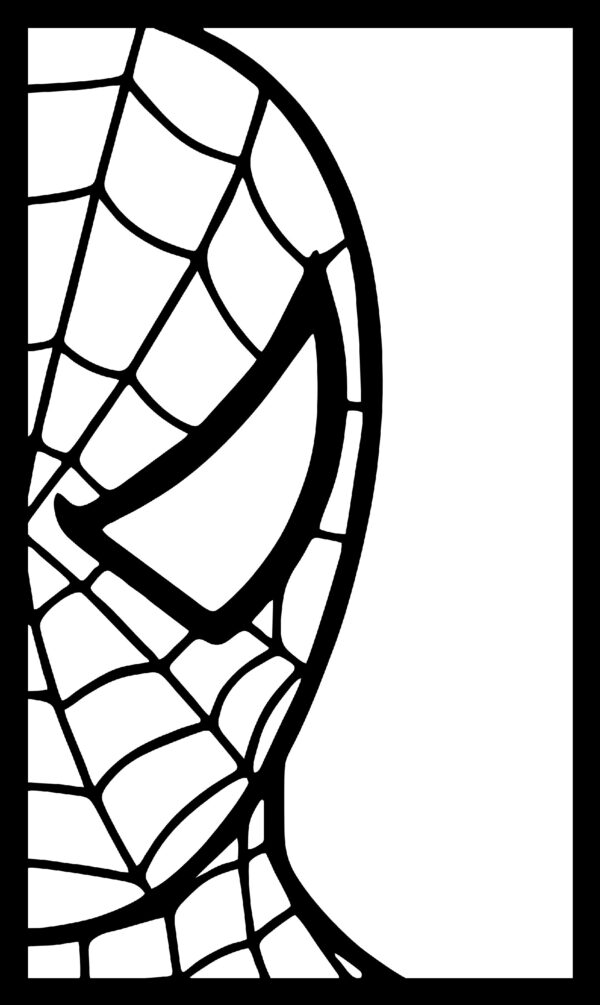 spiderman SSDECO.es | Cuadro Decorativo de Pared Spiderman - Arte en Madera Negro con Fondo Blanco, 26x41 cm - Decoración Moderna para Salón, Dormitorio y Oficina