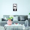 SSDECO.es | Cuadro Decorativo de Pared Homer Simpson - Homero - Arte en Madera Negro con Fondo Blanco, 25x40 cm - Decoración Moderna para Salón, Dormitorio y Oficina