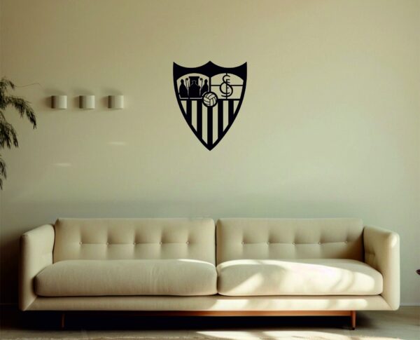 FONDO1SF SSDECO.es | Cuadro Decorativo Sevilla FC - 30x37 cm - Arte Minimalista en MDF Negro