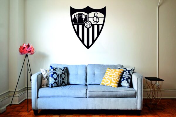 FONDO2SF SSDECO.es | Cuadro Decorativo Sevilla FC - 30x37 cm - Arte Minimalista en MDF Negro