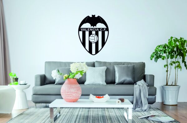 FONDO3 SSDECO.es | Cuadro Decorativo Valencia CF - 30x40 cm - Arte Minimalista en MDF Negro